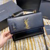 생로랑 뉴 미디엄 선셋 사첼백 634723 블랙